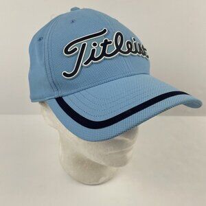 Titleist A-Flex Hat M/L Fitted Blue Patterned Golf Cap Poly Stretch